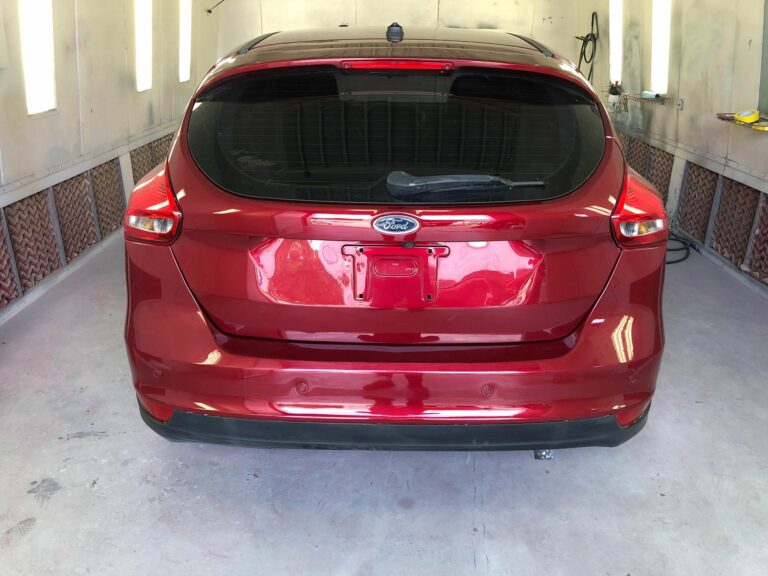 repaired focus in paint booth